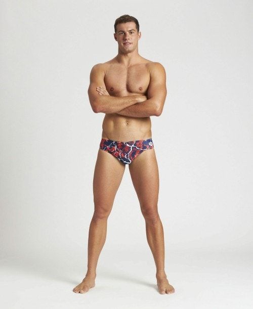 Arena Earth Texture Brief Navy / Red Multicolor | 472615-RNS