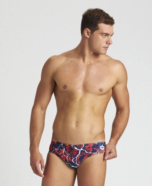 Arena Earth Texture Brief Navy / Red Multicolor | 472615-RNS