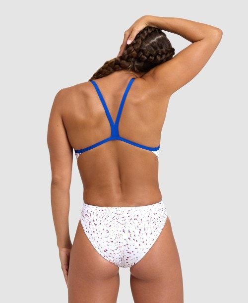 Arena Fireworks Challenge Back One Piece White Multicolor | 821493-SGR