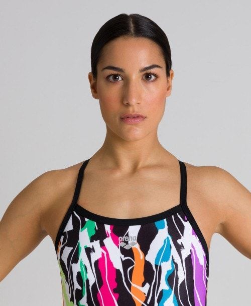 Arena Flex Challenge Back One Piece Black / Multicolor | 372896-ZBX