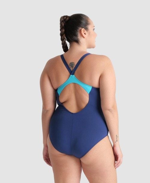 Arena Graphic V Back Plus One Piece Navy | 157406-PXO