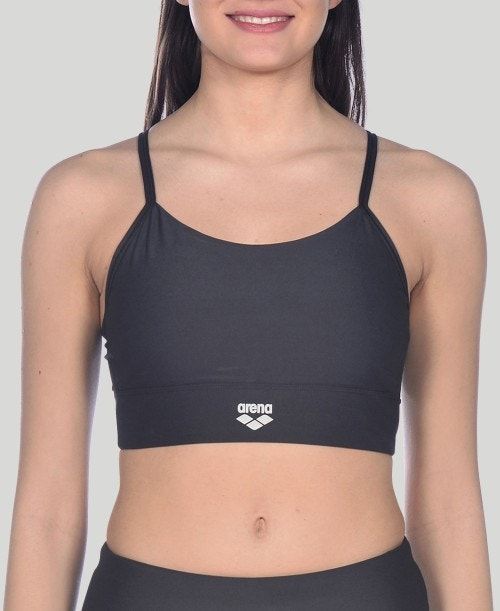 Arena Gym Bra Top Cross Straps Black / Black | 539402-SDT