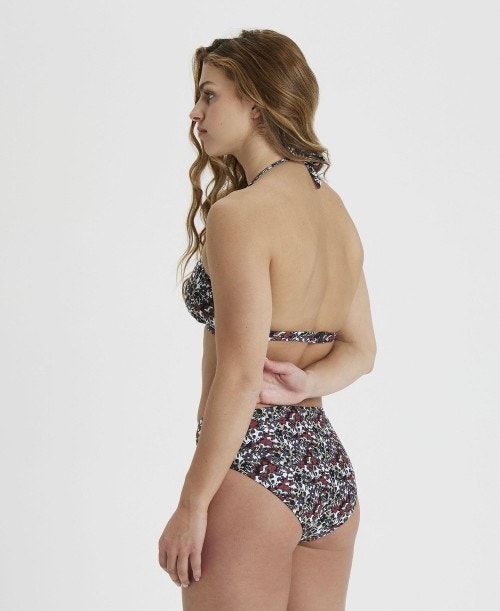 Arena Halterneck Bikini Multiprints Burgundy Multicolor | 402953-WGI