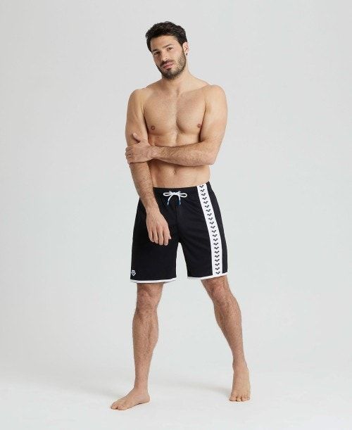 Arena Icons Beach Bermuda Short Black / White | 796248-OAF