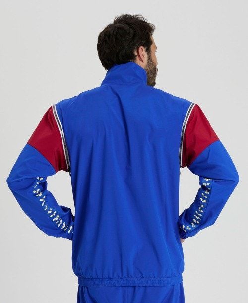 Arena Icons Convertible Jacket Blue / Burgundy / White | 096325-QGU