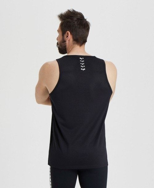 Arena Icons Mesh Tank Top Black / Black | 429815-XPB