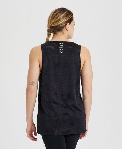 Arena Icons Mesh Tank Top Black / Black | 429815-XPB