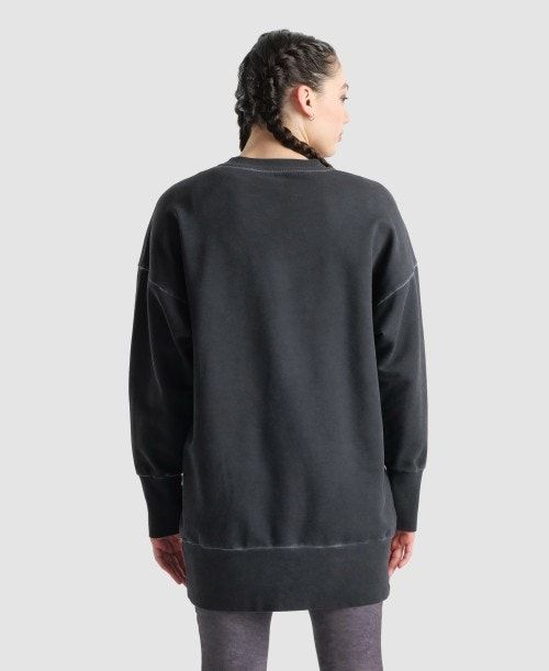 Arena Icons Oversized Crewneck Black / White | 489730-QSB