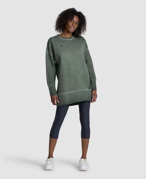 Arena Icons Oversized Crewneck Olive | 731650-WTK