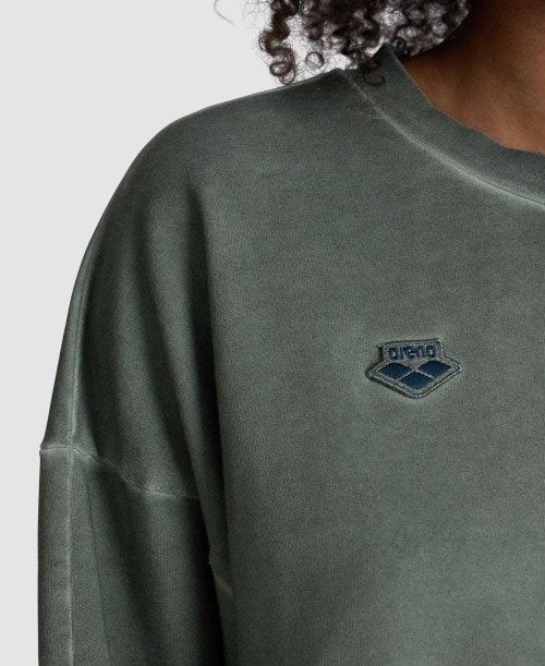 Arena Icons Oversized Crewneck Olive | 731650-WTK