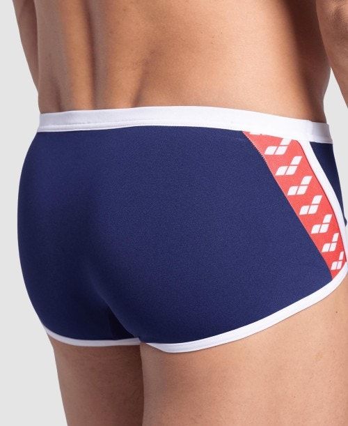 Arena Icons Solid Low Waist Short Navy / White / Red Multicolor | 365810-XJG