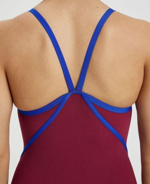 Arena Icons Solid Super Free Back One Piece Burgundy / Blue | 784013-OTY