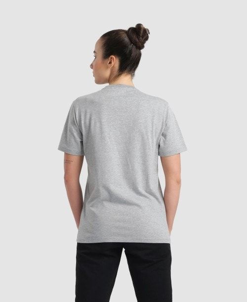 Arena Logo Cotton T-shirt Grey | 970483-GVY