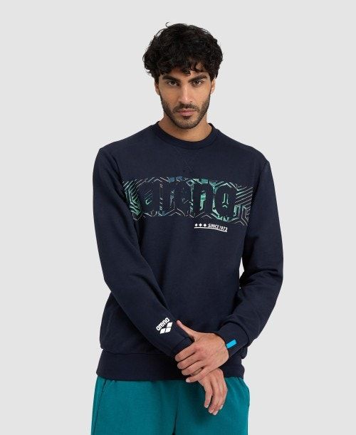 Arena Logo Crewneck Navy / Navy | 694102-VKS