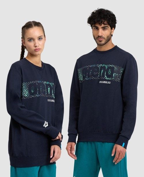 Arena Logo Crewneck Navy / Navy | 694102-VKS