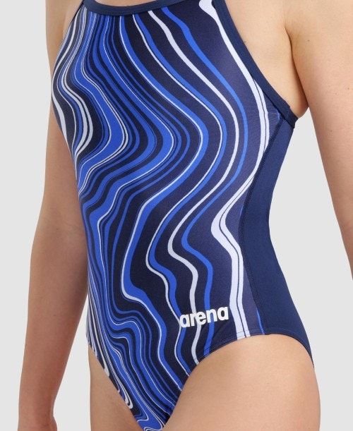 Arena Marbled Lightdrop Back One Piece Multicolor | 287069-MVO