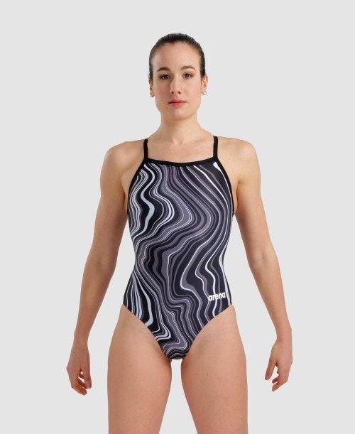 Arena Marbled Lightdrop Back One Piece Multicolor | 815347-VXM