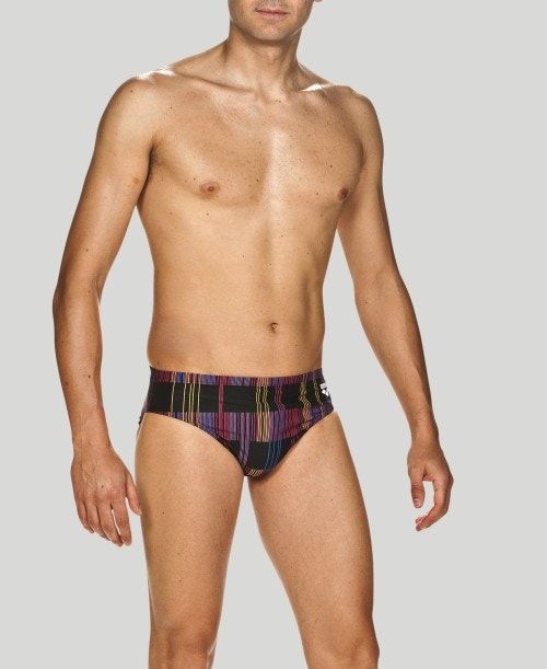 Arena Mixed Stripes Brief - Maxlife Black / Multicolor | 690384-JFZ