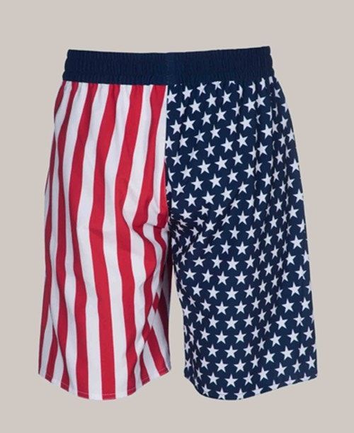 Arena Official Usa Swimming National Team Flag Print Bermuda Short Multicolor | 659714-ZLK