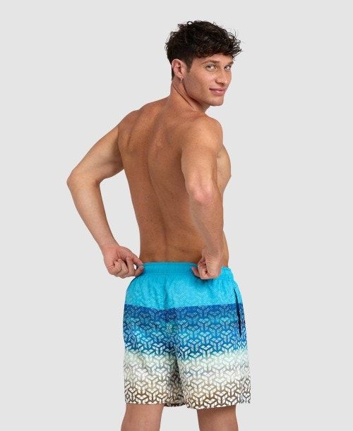 Arena Placed Beach Boxer Brown / Turquoise | 457932-AHK