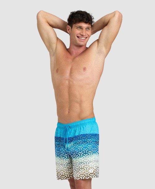 Arena Placed Beach Boxer Brown / Turquoise | 457932-AHK