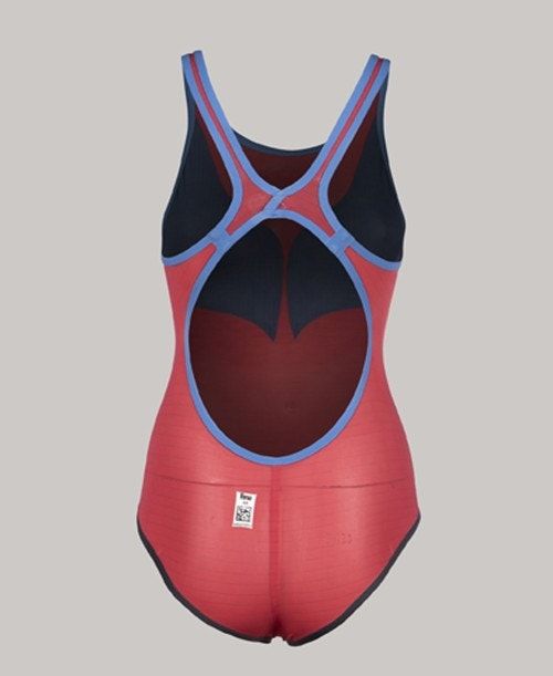 Arena Powerskin Carbon Duo Top - Open Back Navy / Red / White | 309526-MRP