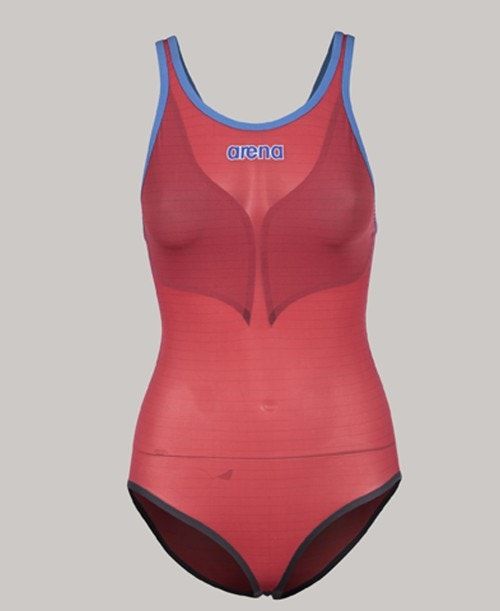 Arena Powerskin Carbon Duo Top - Open Back Navy / Red / White | 309526-MRP