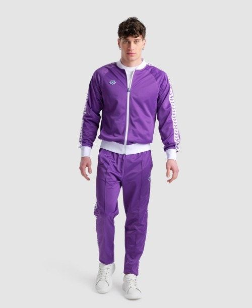 Arena Relax Iv Team Full-zip Jacket Purple / White / Purple | 456291-POL