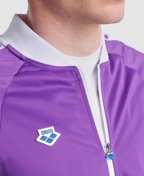 Arena Relax Iv Team Full-zip Jacket Purple / White / Purple | 456291-POL