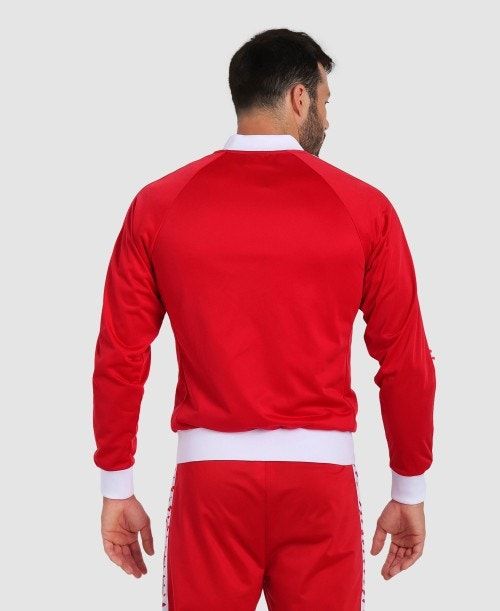 Arena Relax Iv Team Full-zip Jacket Red / White / Red | 084376-CKR