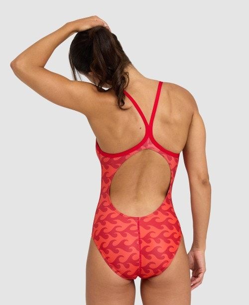 Arena Ride The Wave Light Drop Back One Piece Red / Red | 031526-ZTK