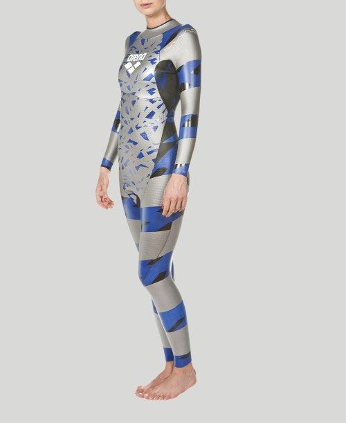 Arena Sams Carbon Triwetsuit Silver / Blue | 615789-JIO