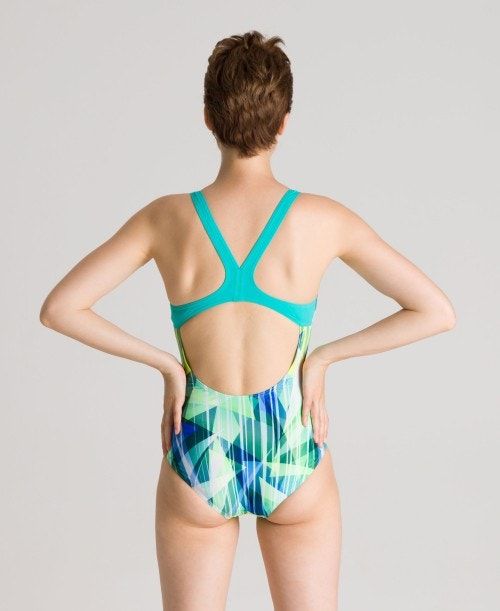 Arena Shading Prism Swim Pro Back- Maxlife Mint / Multicolor | 105846-BHY