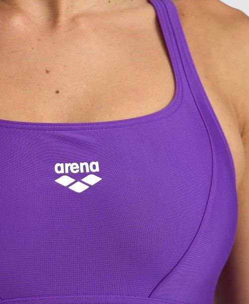 Arena Solid Control Pro Back One Piece Purple | 034591-WXV