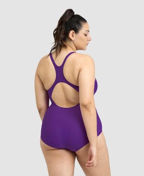 Arena Solid Control Pro Back Plus One Piece Purple | 872093-YKW