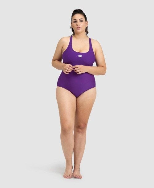 Arena Solid Control Pro Back Plus One Piece Purple | 872093-YKW