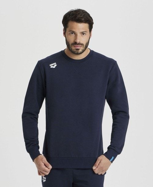 Arena Solid Crewneck Navy | 651072-UFW