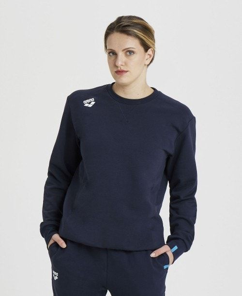 Arena Solid Crewneck Navy | 651072-UFW