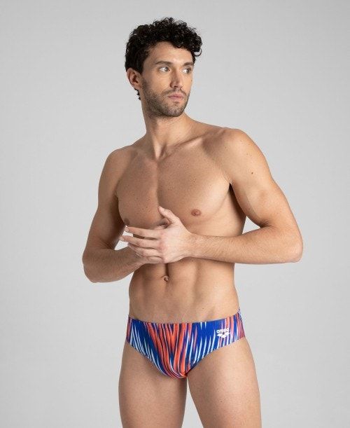 Arena Speed Stripes Brief Navy / Multicolor Red | 569307-HUI