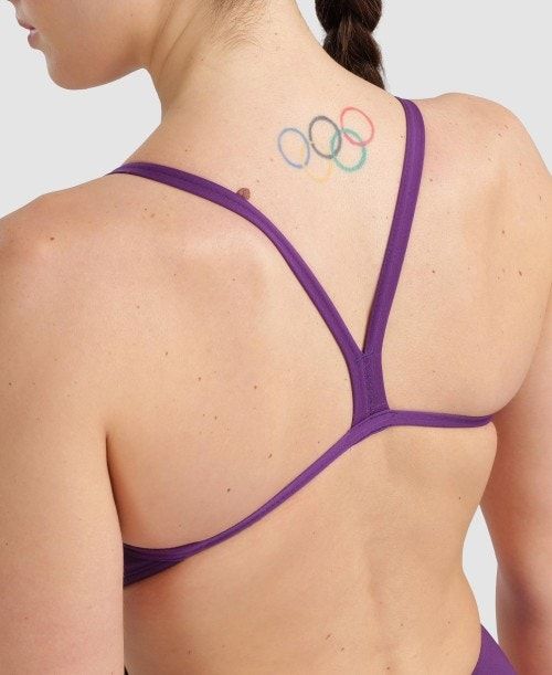 Arena Team Challenge Back One Piece Purple / White | 817693-HXL