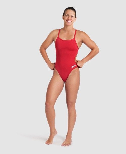 Arena Team Challenge Back One Piece Red / White | 576382-URK