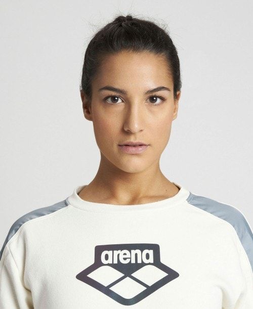 Arena Team Crew Neck Sweatshirt White / Grey | 257149-OBL