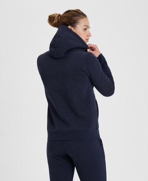 Arena Team Hooded Jacket Panel Navy | 230681-OSC