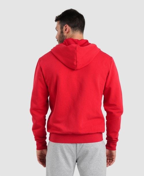 Arena Team Hooded Jacket Panel Red | 861940-DGM