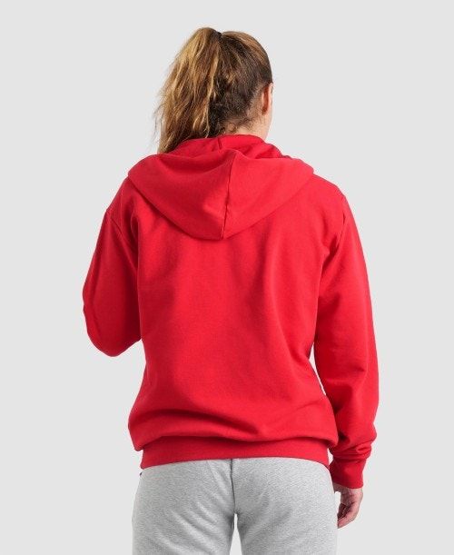 Arena Team Hooded Jacket Panel Red | 861940-DGM