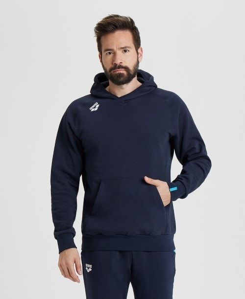 Arena Team Hooded Sweatshirt Panel Navy | 867023-BVJ