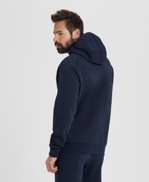 Arena Team Hooded Sweatshirt Panel Navy | 867023-BVJ