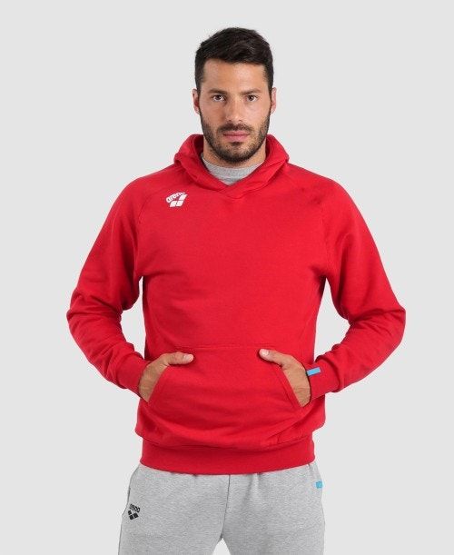 Arena Team Hooded Sweatshirt Panel Red | 756982-IDF