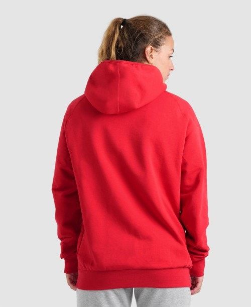 Arena Team Hooded Sweatshirt Panel Red | 756982-IDF