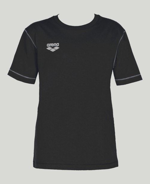 Arena Team Line Short Sleeve Tee Black | 047813-ORA